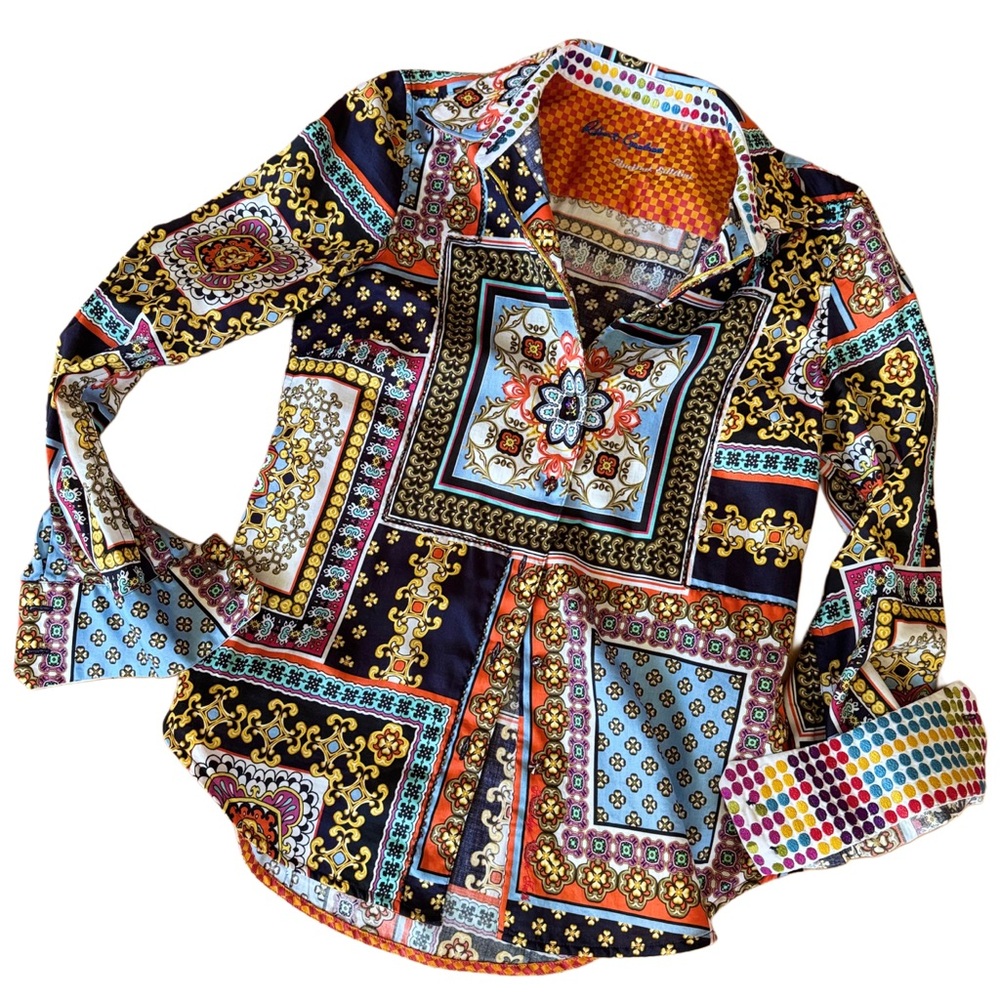 ROBERT GRAHAM LIMITED EDITION, Rare Button Down Shirt, Designer, Fits Small